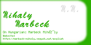 mihaly marbeck business card